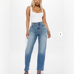 Fashion Nova High Rise Blue Jeans
